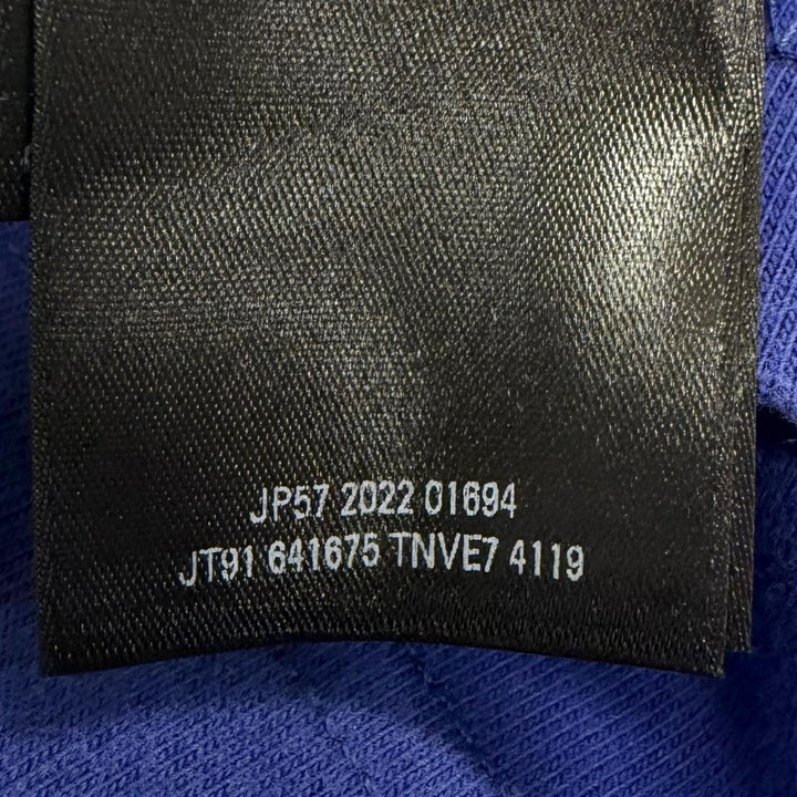 極美品□BALENCIAGA バレンシアガ 22AW 641675 ダメージ加工 キャンペーンロゴ オーバーサイズ 半袖Ｔシャツ ネイビー S 正規品 メンズ