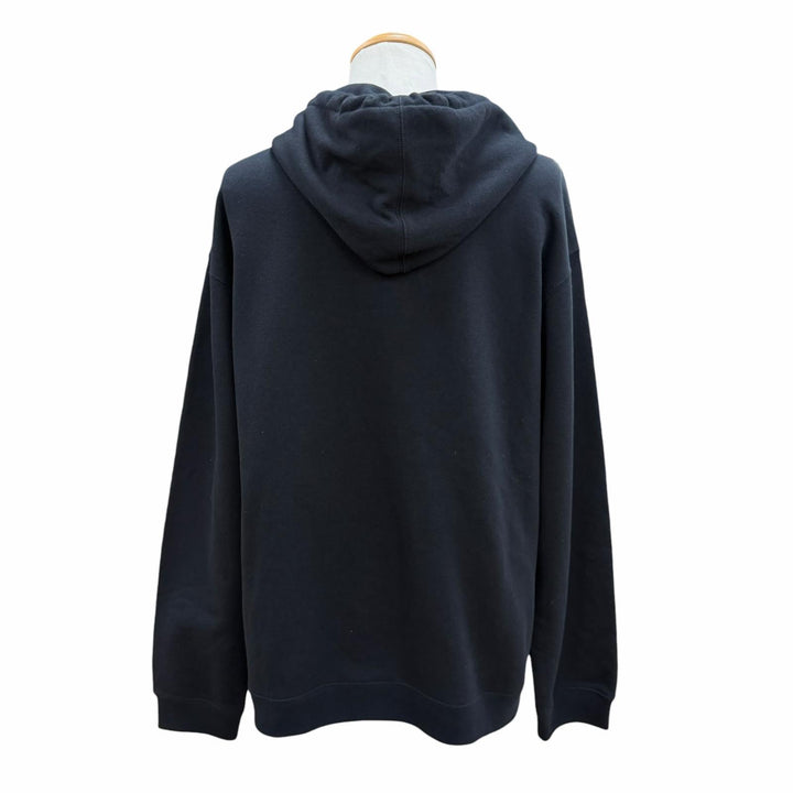 【ドンドン見直し】美品 ▼GUCCI グッチ 23SS 681210 ロゴプリント フーデッド プルオーバー パーカー ブラック M 伊製 正規品 メンズ