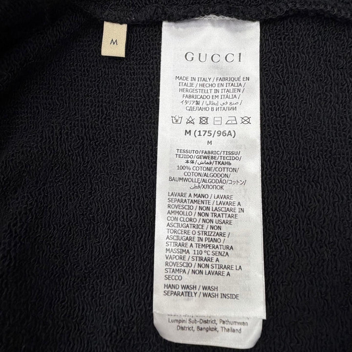 【ドンドン見直し】美品 ▼GUCCI グッチ 23SS 681210 ロゴプリント フーデッド プルオーバー パーカー ブラック M 伊製 正規品 メンズ