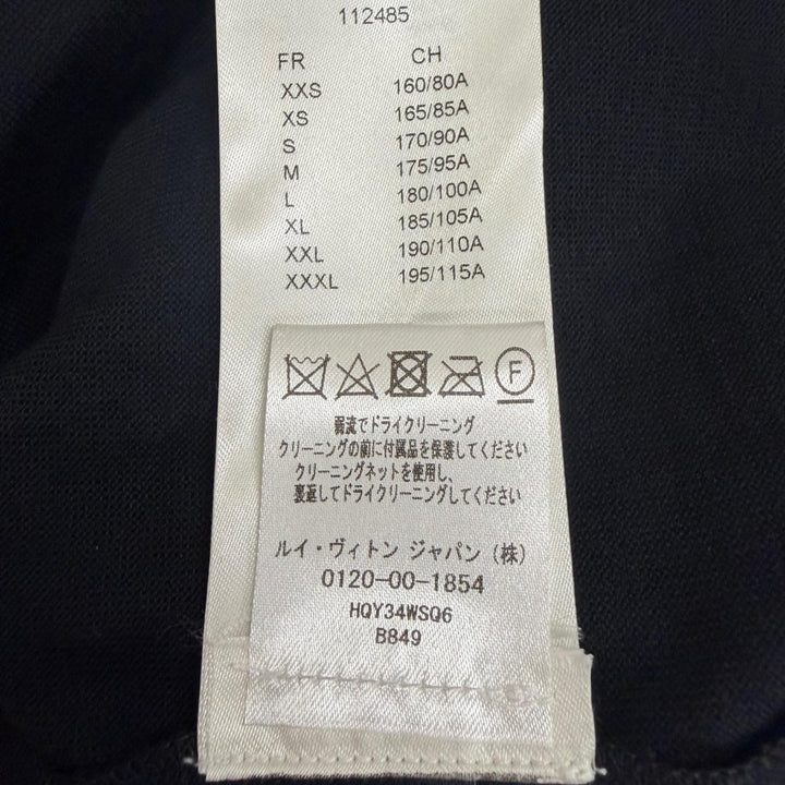 極美品□LOUIS VUITTON ルイヴィトン 24SS ウール100％ エンベリッシュド クルーネック セーター ブラック L イタリア製 正規品 メンズ