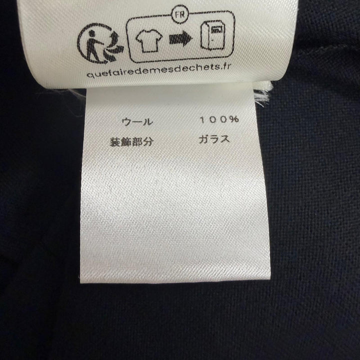 極美品□LOUIS VUITTON ルイヴィトン 24SS ウール100％ エンベリッシュド クルーネック セーター ブラック L イタリア製 正規品 メンズ