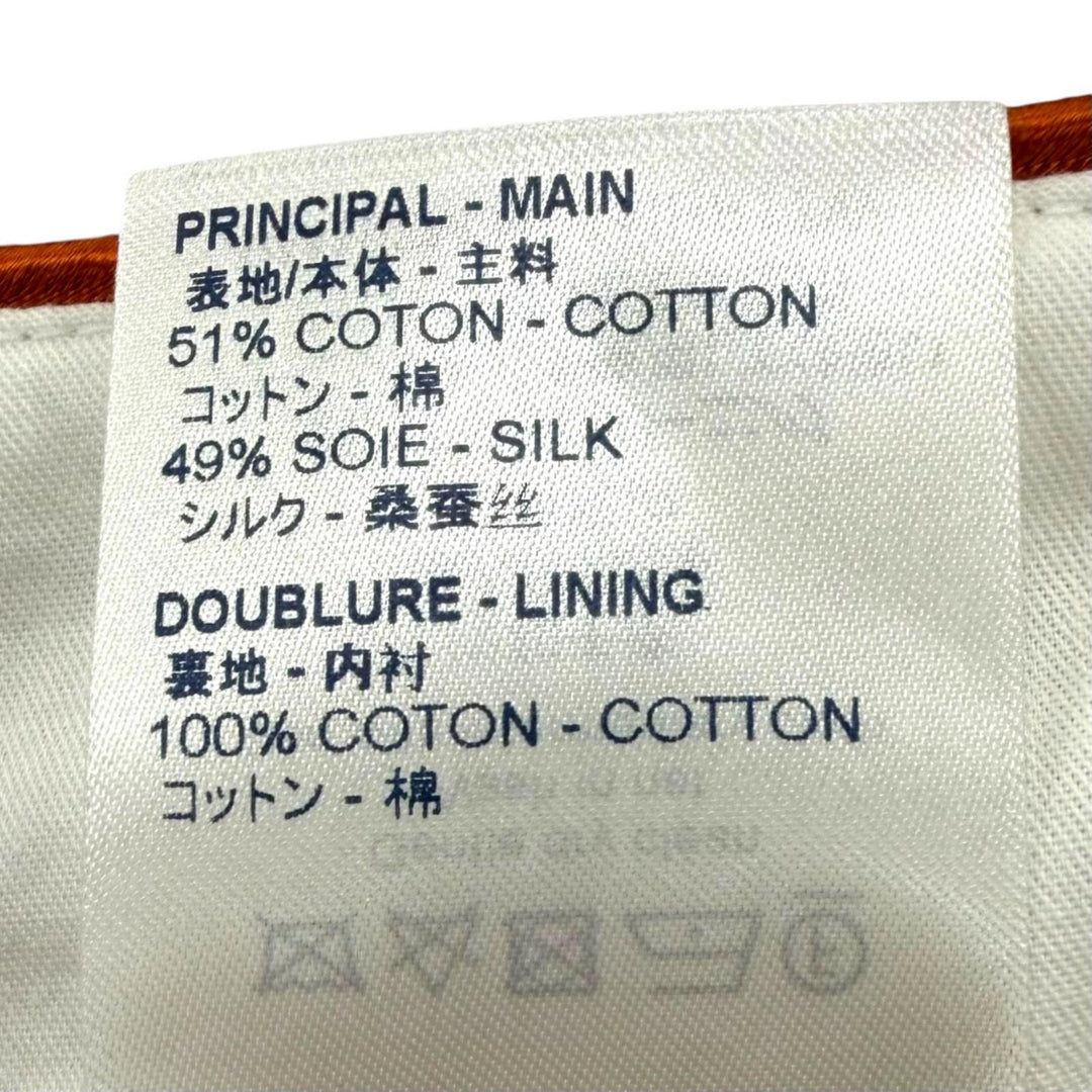 未使用品▼LOUIS VUITTON ルイヴィトン コットン シルク チェーンストライプ柄 紐付き パンツ マルチ IT 42 イタリア製 正規品 メンズ