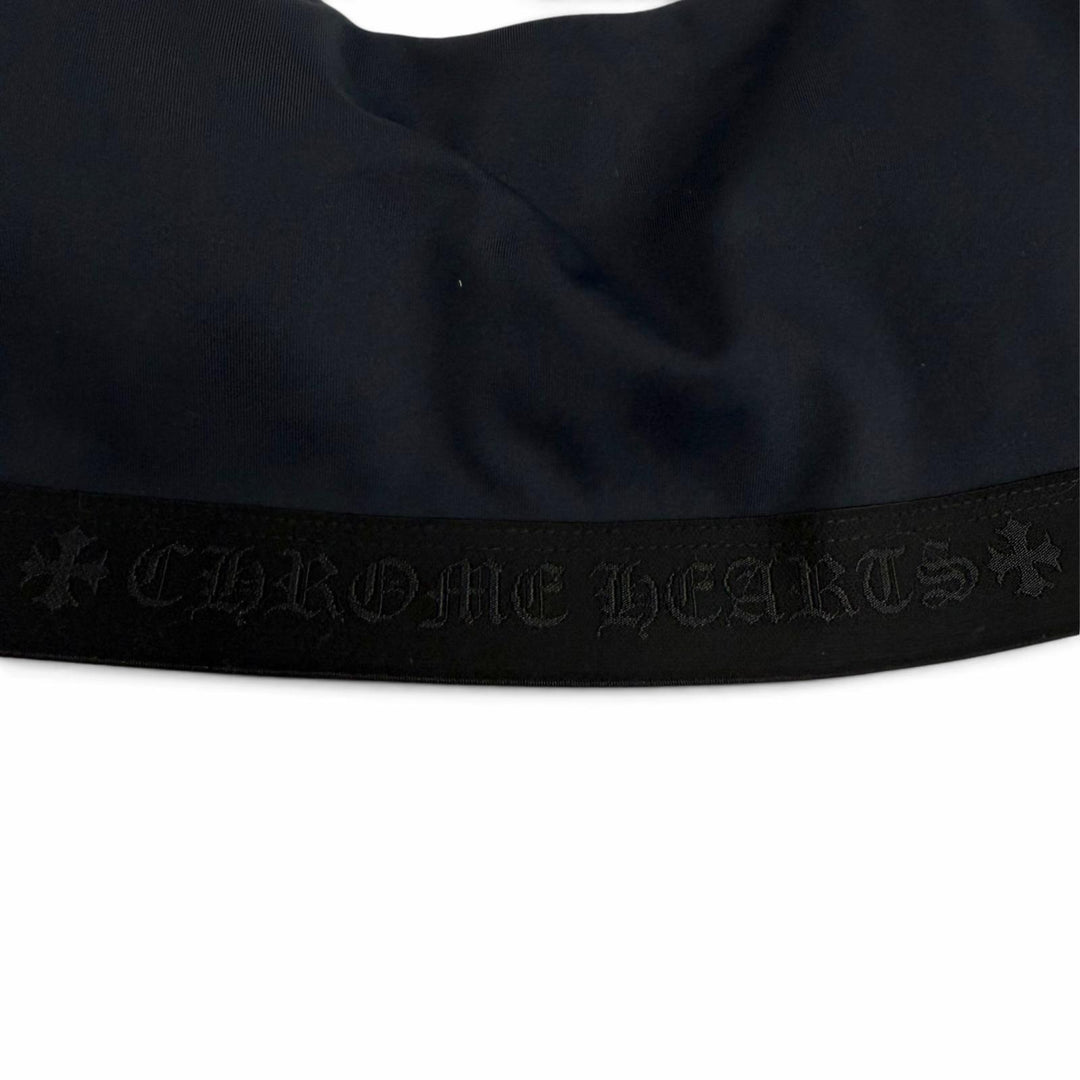極美品△CHROME HEARTS クロムハーツ CHプラス ブラトップ スポブラ キャミソール ダークネイビー ブラック S 165/82A USA製 レディース
