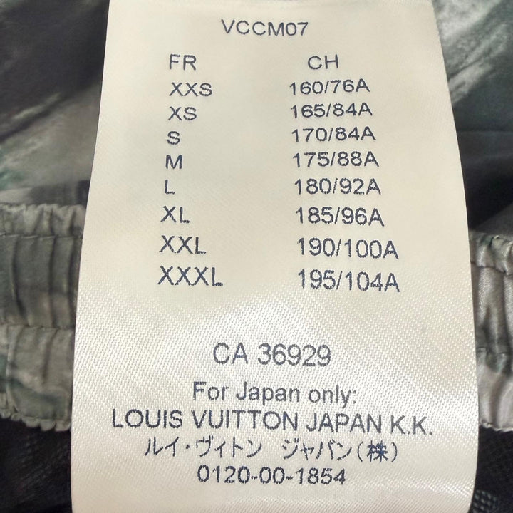 未使用品□LOUIS VUITTON ルイヴィトン 総柄 ロゴラバーワッペン スイムパンツ ショートパンツ グリーン S イタリア製 正規品 メンズ