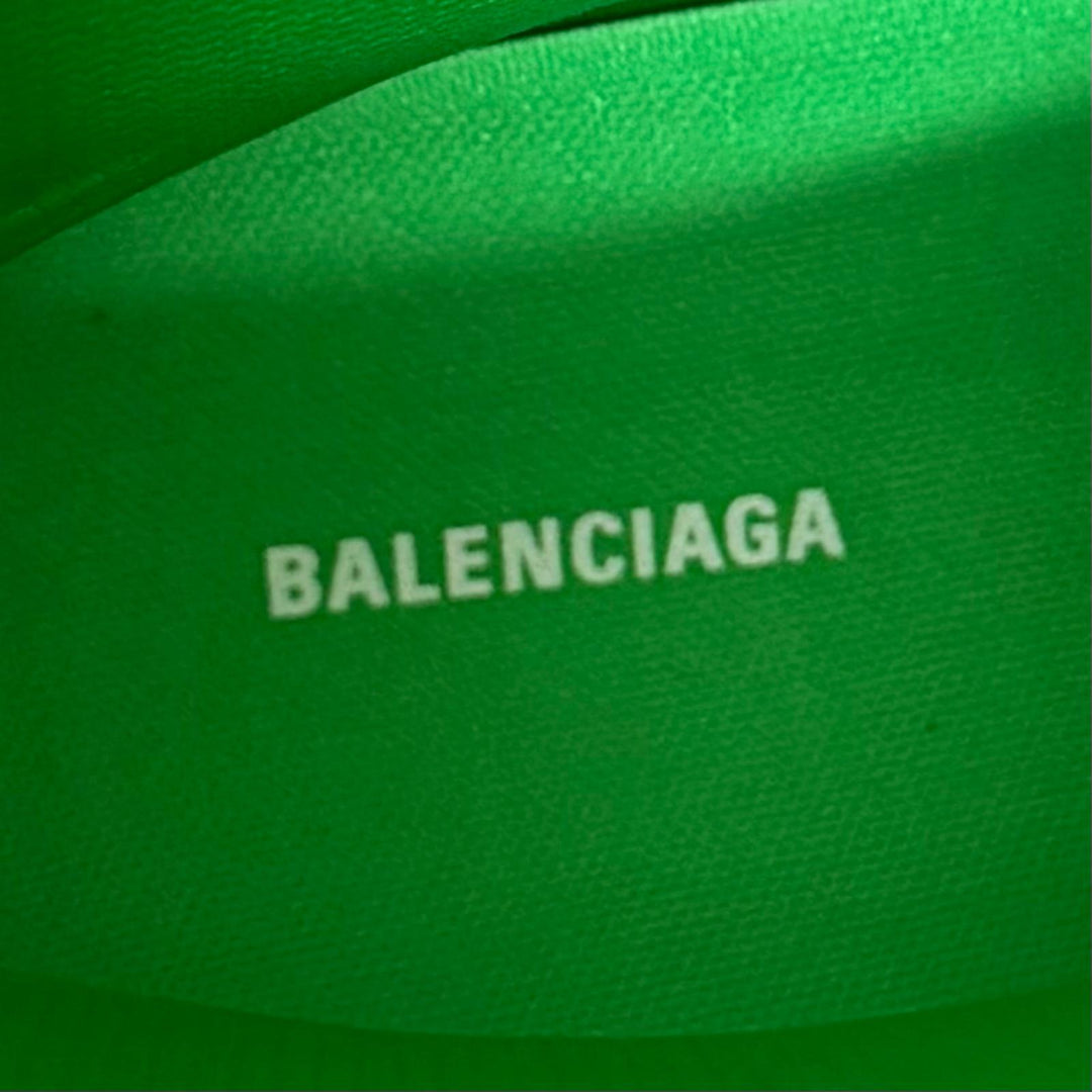 未使用品□BALENCIAGA Crocs バレンシアガ クロックス ラバー RUBBER CROCS BOOTS ロングブーツ グリーン 40 メンズ 箱・保存袋付き