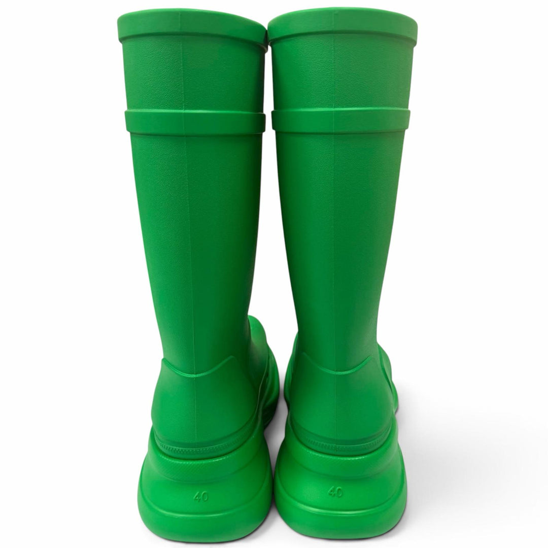 未使用品□BALENCIAGA Crocs バレンシアガ クロックス ラバー RUBBER CROCS BOOTS ロングブーツ グリーン 40 メンズ 箱・保存袋付き