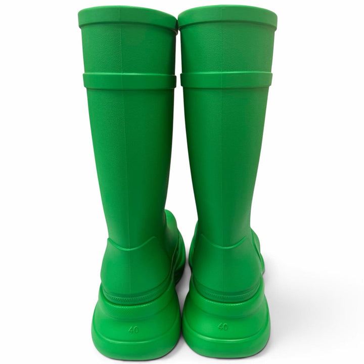 未使用品□BALENCIAGA Crocs バレンシアガ クロックス ラバー RUBBER CROCS BOOTS ロングブーツ グリーン 40 メンズ 箱・保存袋付き
