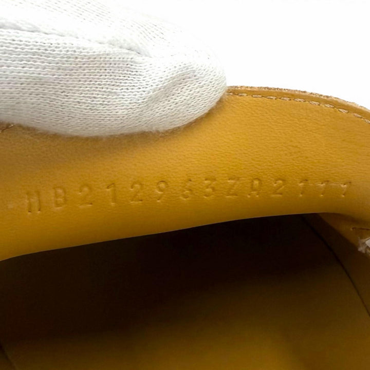 未使用品▼HERMES エルメス モカシン デスタン シルバー金具 ケリーバックル Uチップ レザーシューズ ローファー ホワイト 41 箱付き