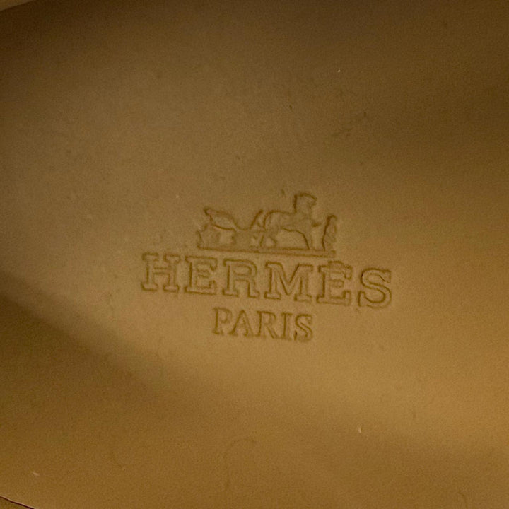 未使用品▼HERMES エルメス モカシン デスタン シルバー金具 ケリーバックル Uチップ レザーシューズ ローファー ホワイト 41 箱付き