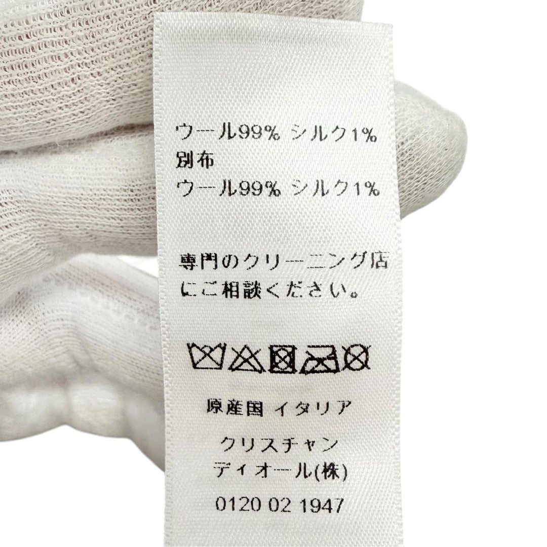 極美品△Christian Dior クリスチャンディオール 11DCH923I100 ウール シルク オブリーク リバーシブル バケットハット グレー 58 正規品