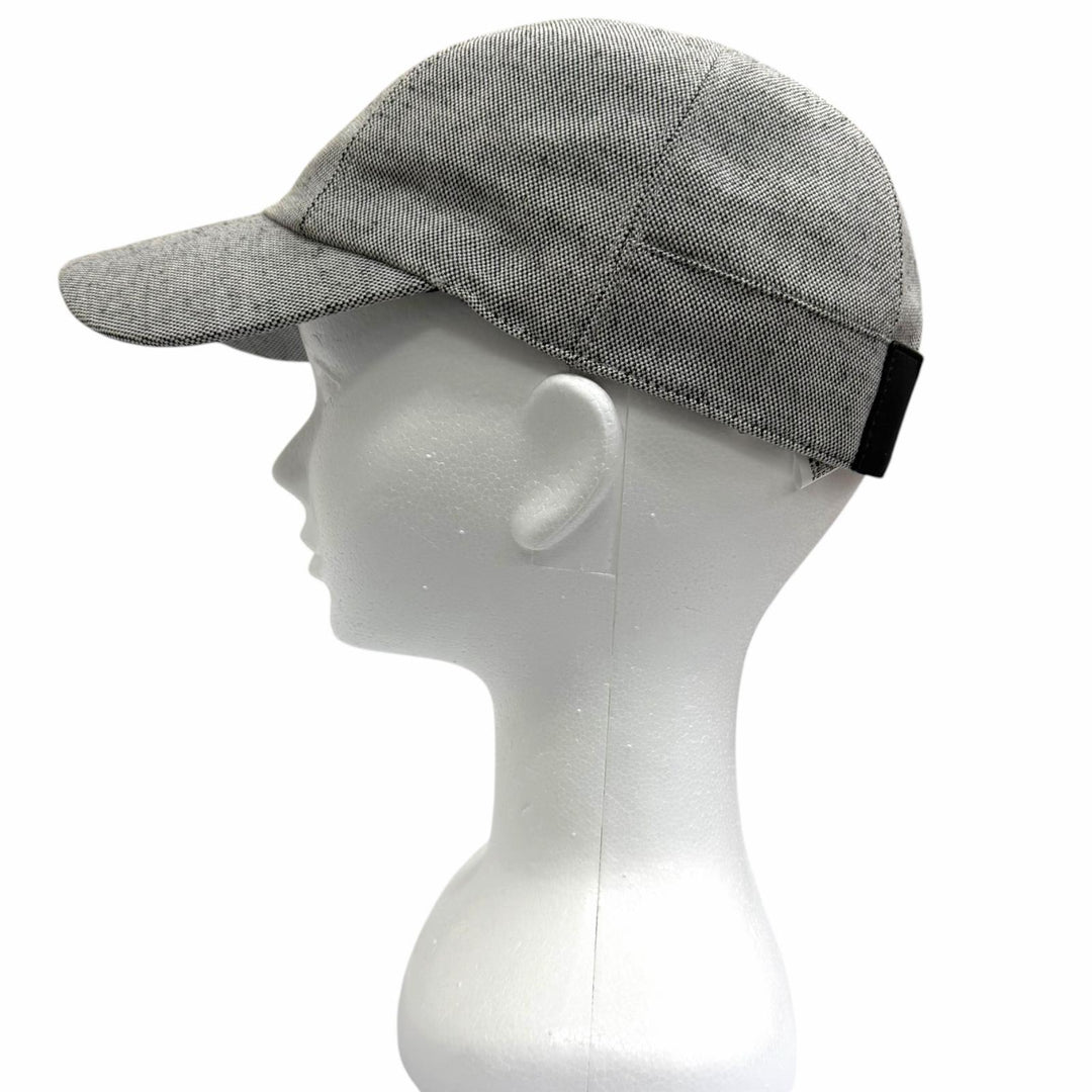 極美品□HERMES エルメス マイルス サングルH リネン コットン ベースボールキャップ 帽子 グレー FR 60 フランス製 正規品 メンズ