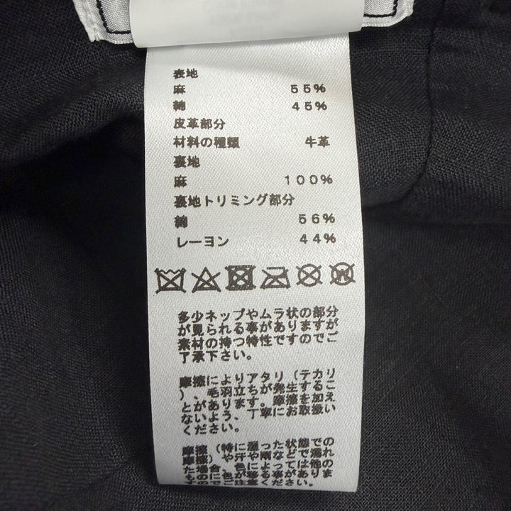 極美品□HERMES エルメス マイルス サングルH リネン コットン ベースボールキャップ 帽子 グレー FR 60 フランス製 正規品 メンズ