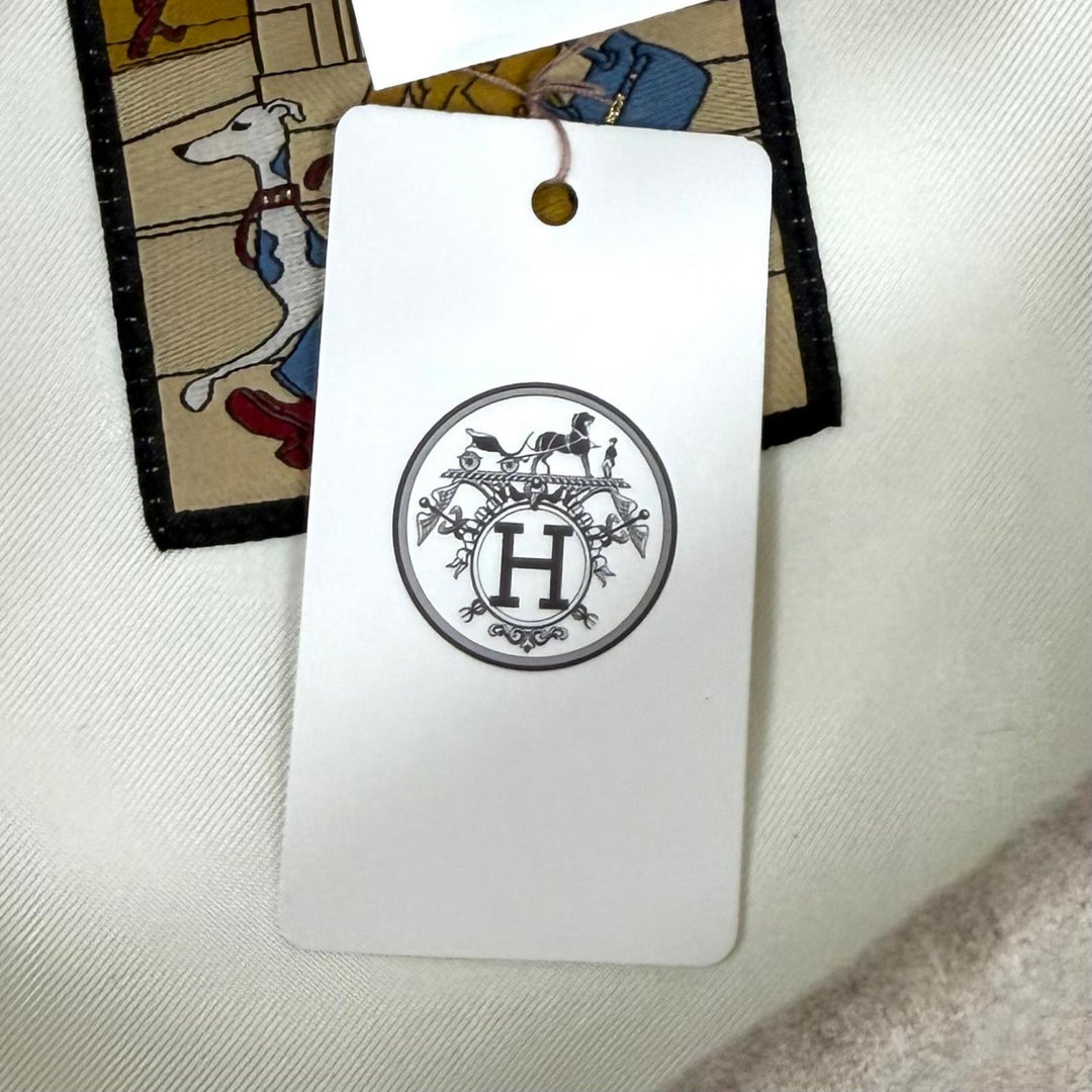 未使用品★HERMES エルメス H222023N サントノール カシミヤ100％ クルードセル パリジェンヌワッペン ベレー帽 57 イタリア製 正規品