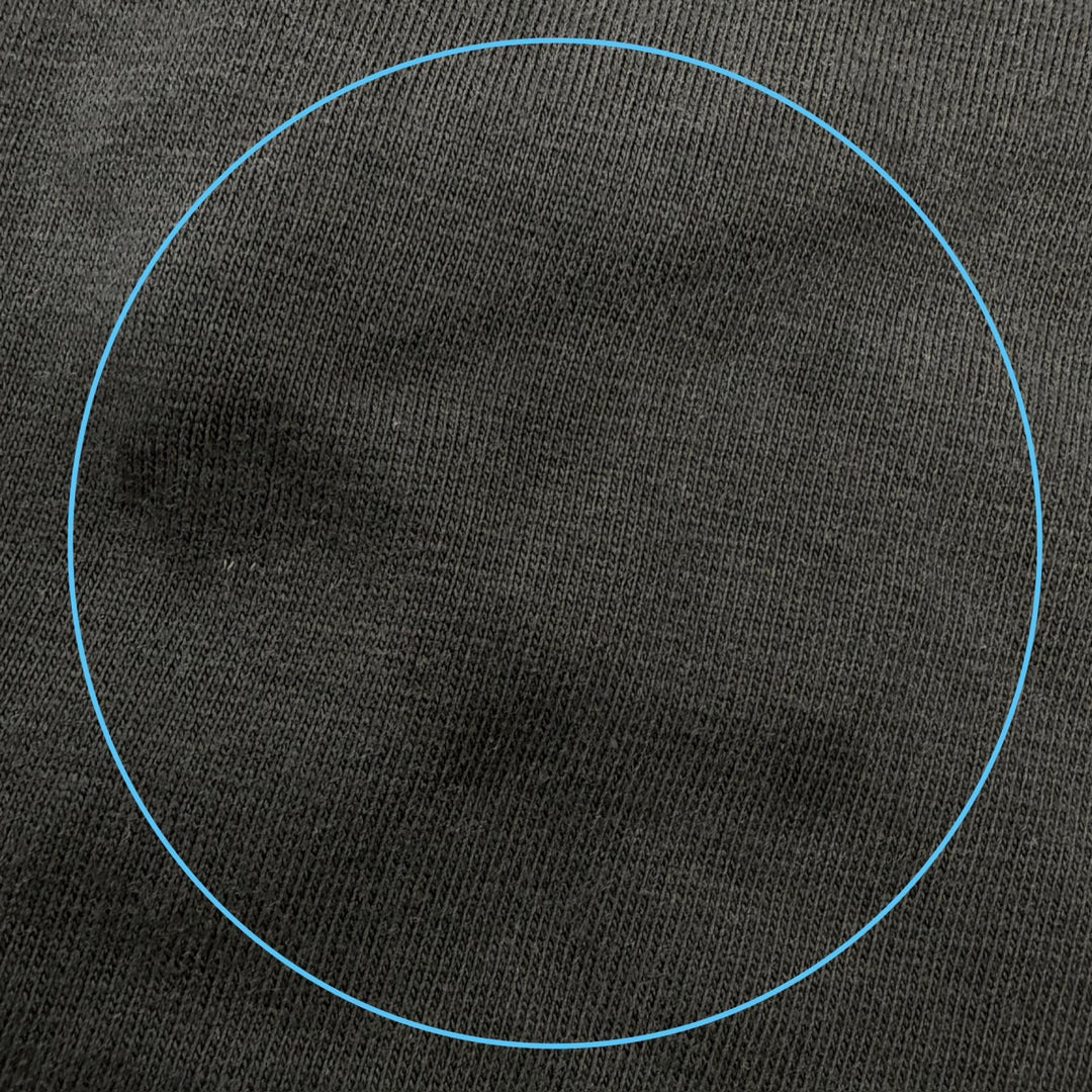 極美品□BALENCIAGA バレンシアガ 739037 コットン100％ ダメージ加工 テープロゴ オーバーサイズ 半袖Ｔシャツ ブラック 1 正規品