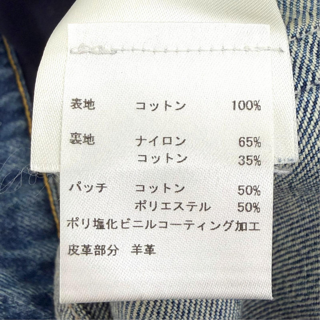 極美品△LOUIS VUITTON ルイヴィトン 24SS 1AHPJ7 ハイウエストジーンズ コットン100％ モノグラムパッチ デニムパンツ ブルー 34 正規品