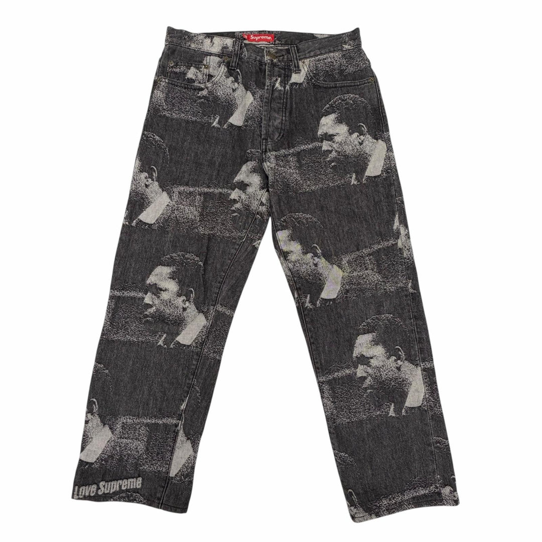 【ドンドン見直し】美品 ▼Supreme シュプリーム 21AW John Coltrane A Love Supreme Regular Jean デニムパンツ ブラック 30 正規品