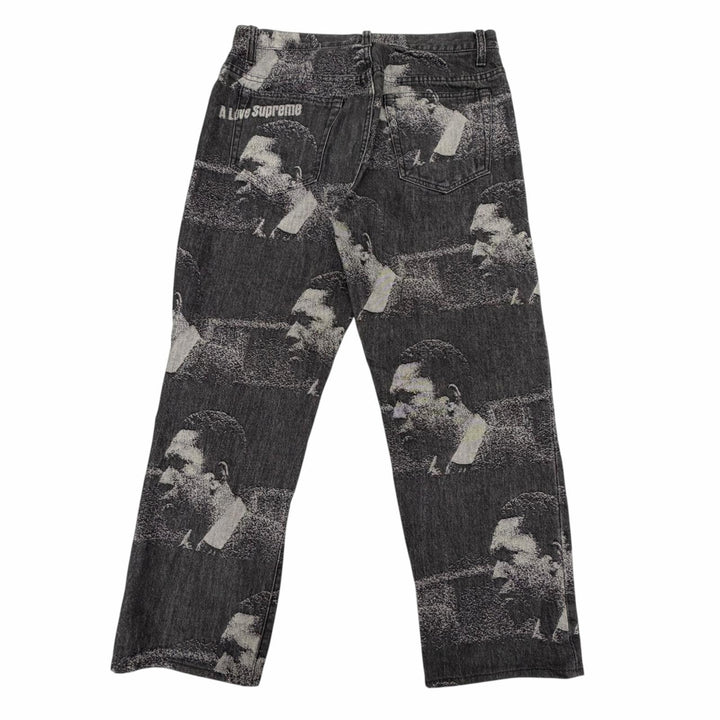 【ドンドン見直し】美品 ▼Supreme シュプリーム 21AW John Coltrane A Love Supreme Regular Jean デニムパンツ ブラック 30 正規品