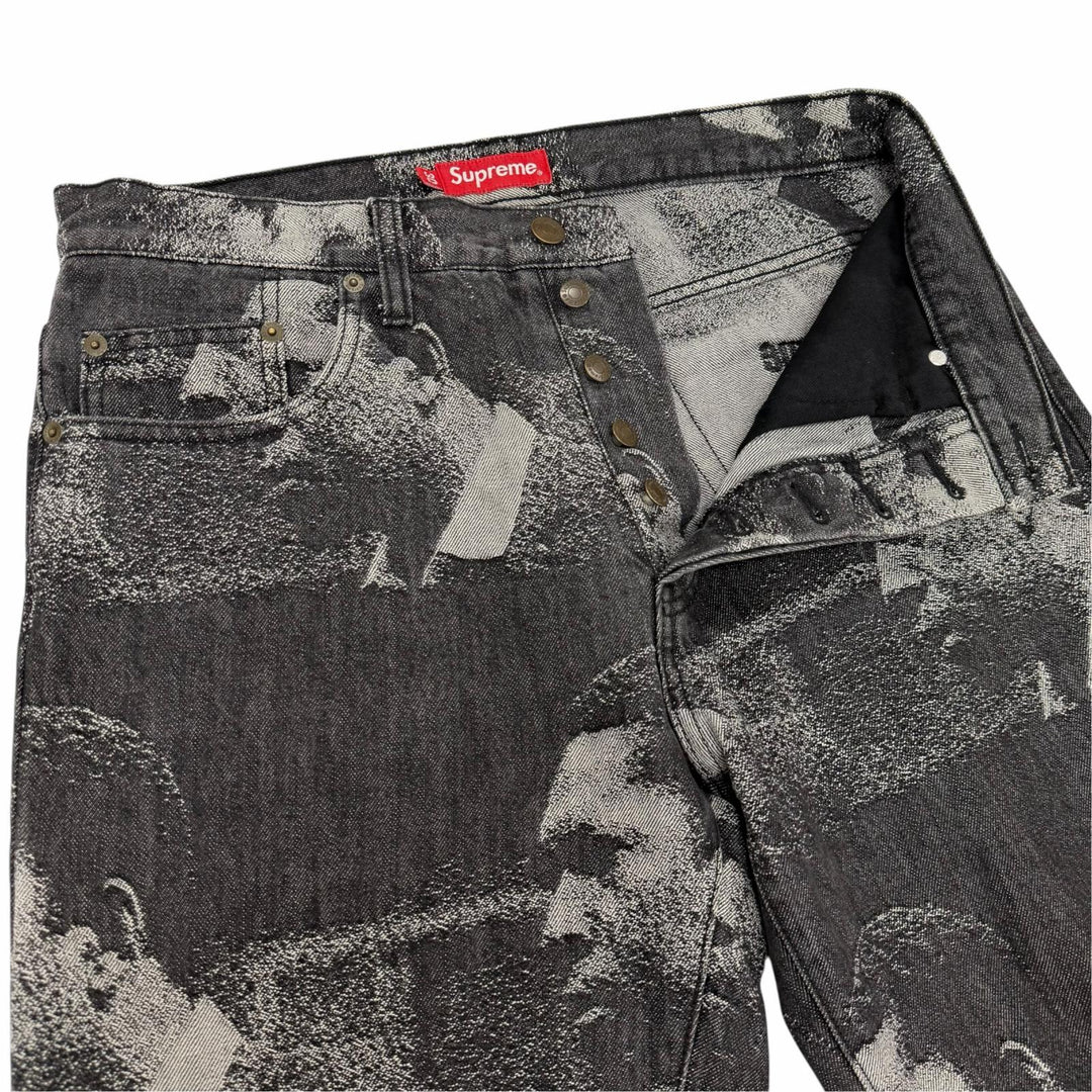 【ドンドン見直し】美品 ▼Supreme シュプリーム 21AW John Coltrane A Love Supreme Regular Jean デニムパンツ ブラック 30 正規品