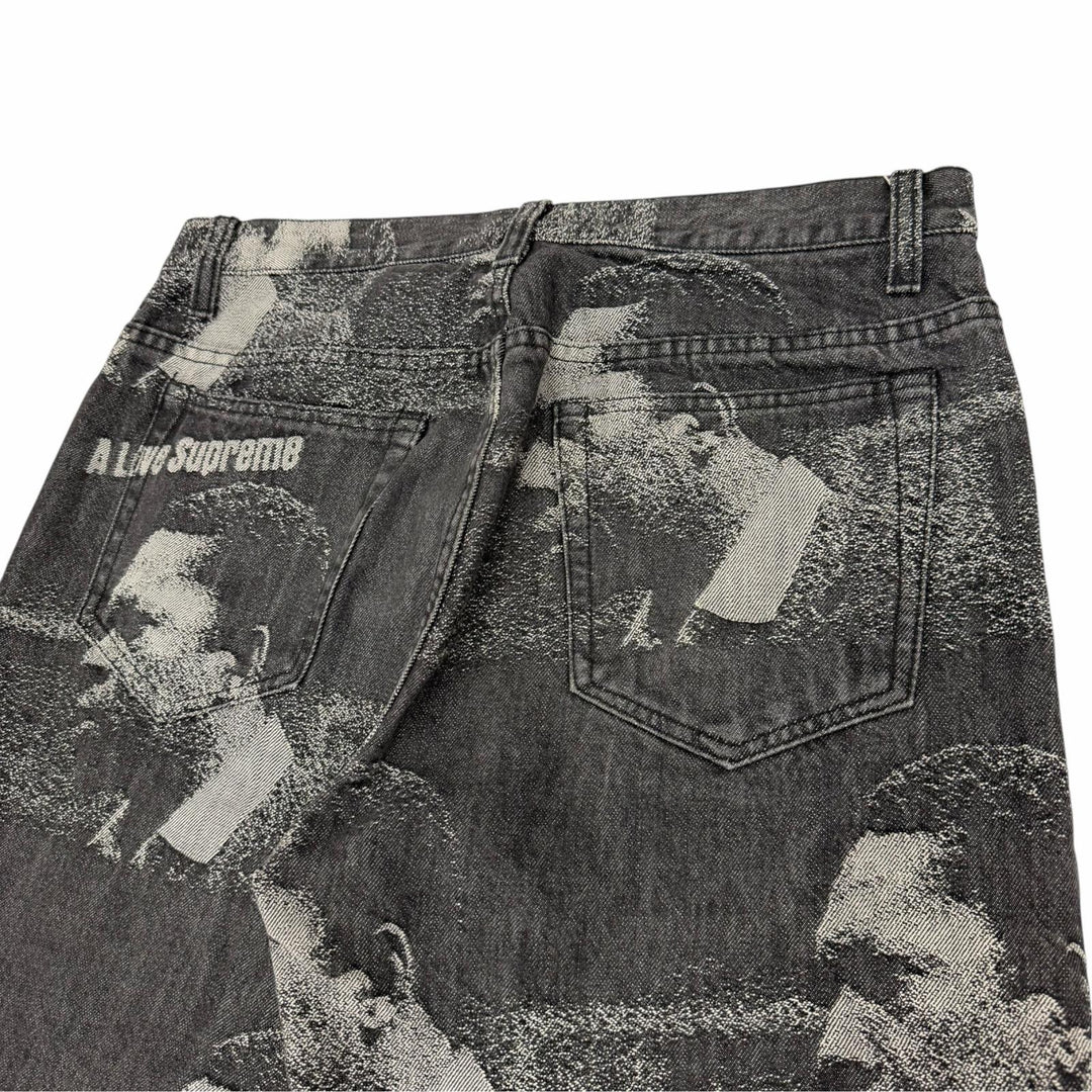 【ドンドン見直し】美品 ▼Supreme シュプリーム 21AW John Coltrane A Love Supreme Regular Jean デニムパンツ ブラック 30 正規品
