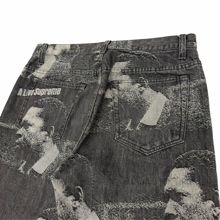 【ドンドン見直し】美品 ▼Supreme シュプリーム 21AW John Coltrane A Love Supreme Regular Jean デニムパンツ ブラック 30 正規品