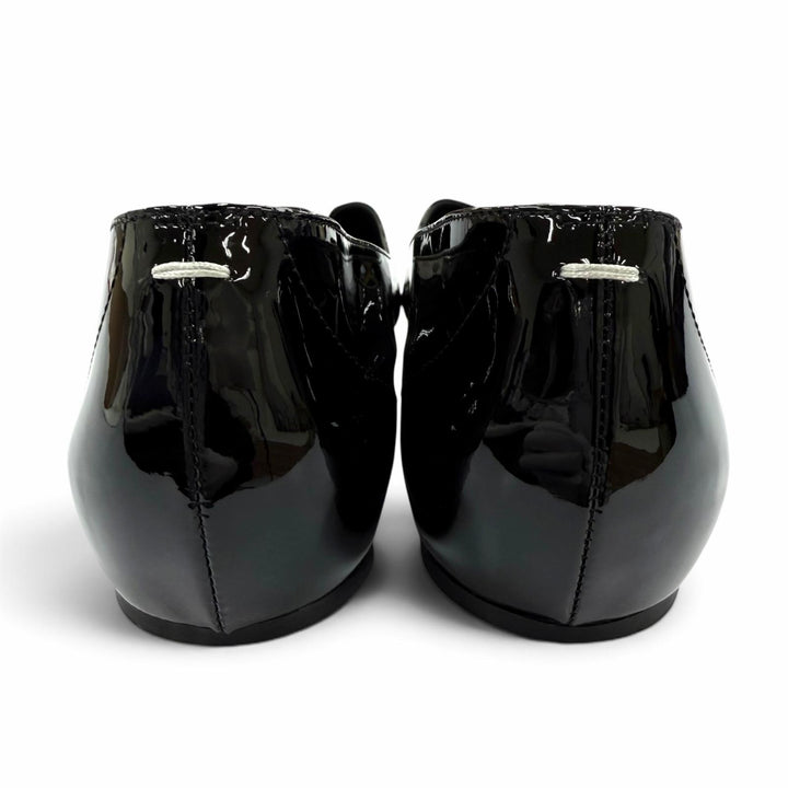 極美品☆Christian Louboutin by Maison Margiela クリスチャンルブタン メゾンマルジェラ MARLOUGIELA FLAT レザー パンプス 36.5