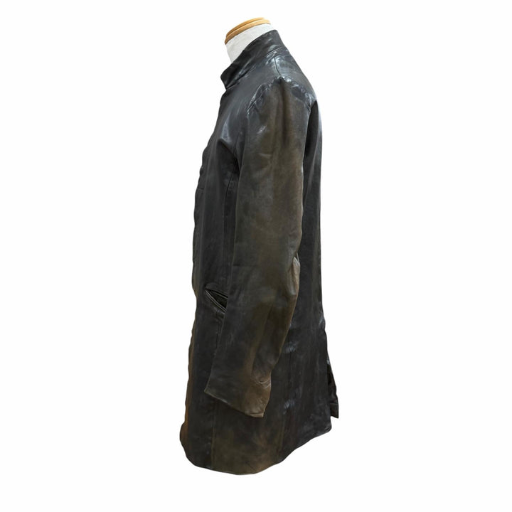 【ドンドン見直し】人気 ▼イサムカタヤマバックラッシュ 1367-09 ホースハイド ウォッシャブル加工 レザーコート ダークグレー M 正規品