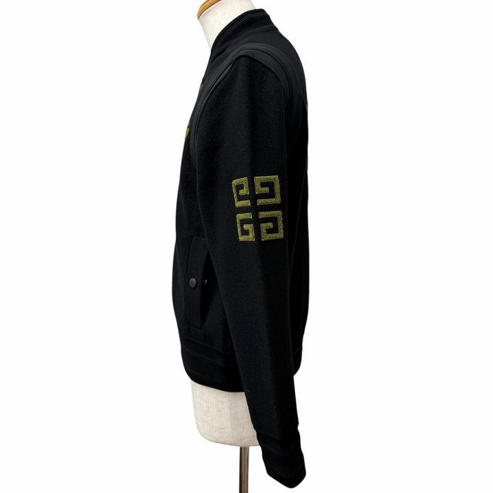 極美品□GIVENCHY ジバンシィ 22SS BM00V34Y9M カレッジロゴ 4G ワッペン バーシティジャケット スタジャン ブラック XS 正規品 メンズ