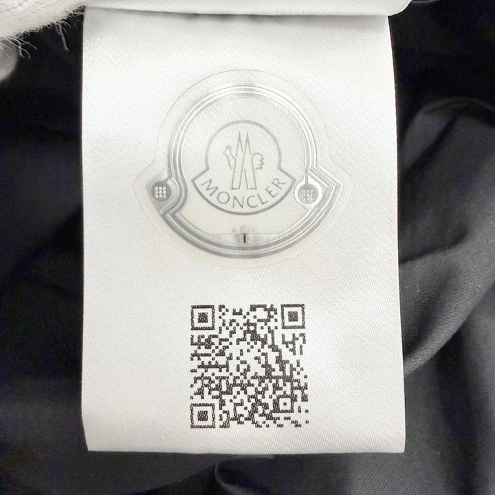 極美品△MONCLER モンクレール 2024年 K10932G00006 DRESS コットン ロゴワッペン ジップアップ 長袖ワンピース ブラック IT 38 正規品