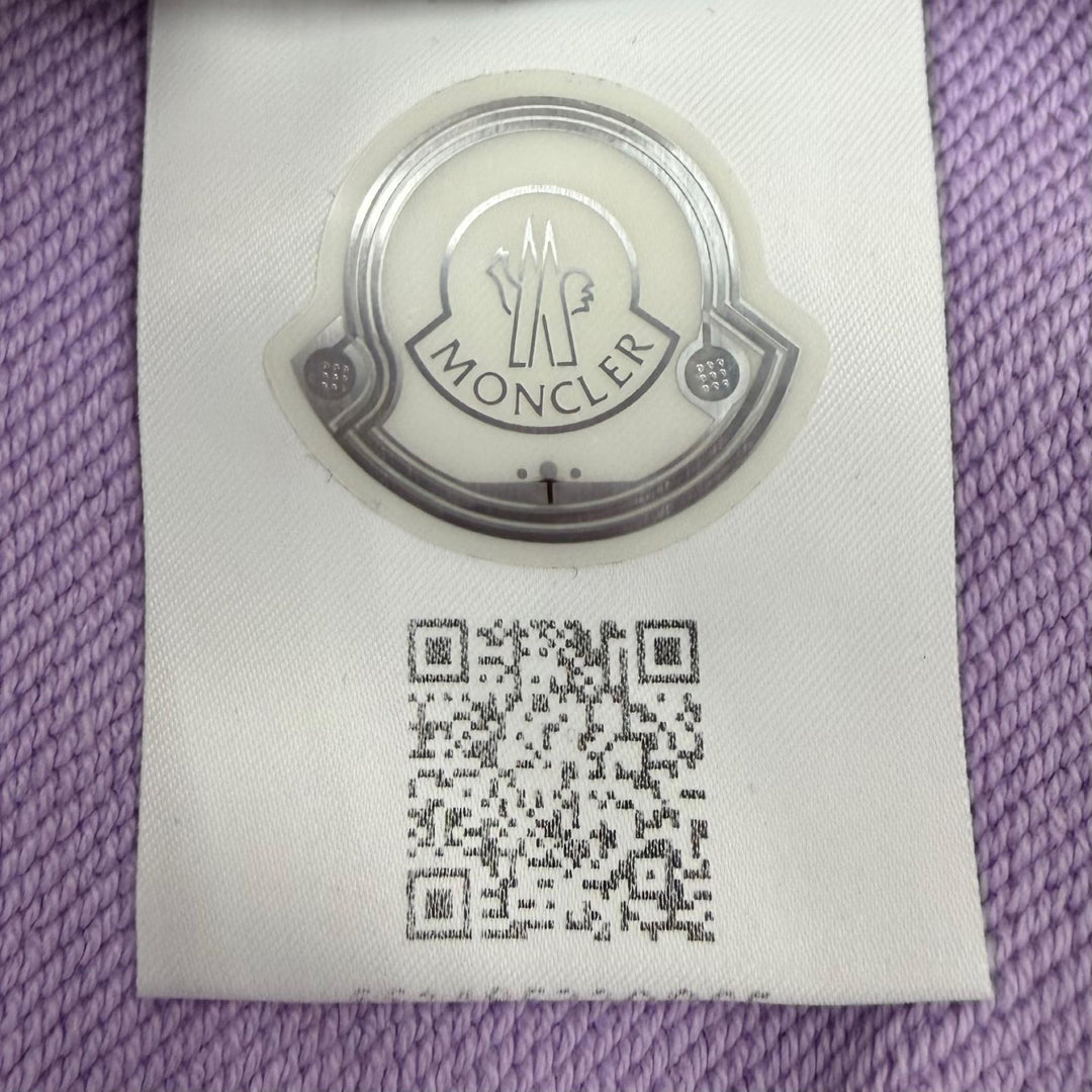 極美品▼MONCLER GENIUS 2 モンクレール ジーニアス 2 1952 H10928G00018 デカロゴワッペン プルオーバー スウェット パープル M 正規品