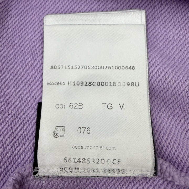 極美品▼MONCLER GENIUS 2 モンクレール ジーニアス 2 1952 H10928G00018 デカロゴワッペン プルオーバー スウェット パープル M 正規品