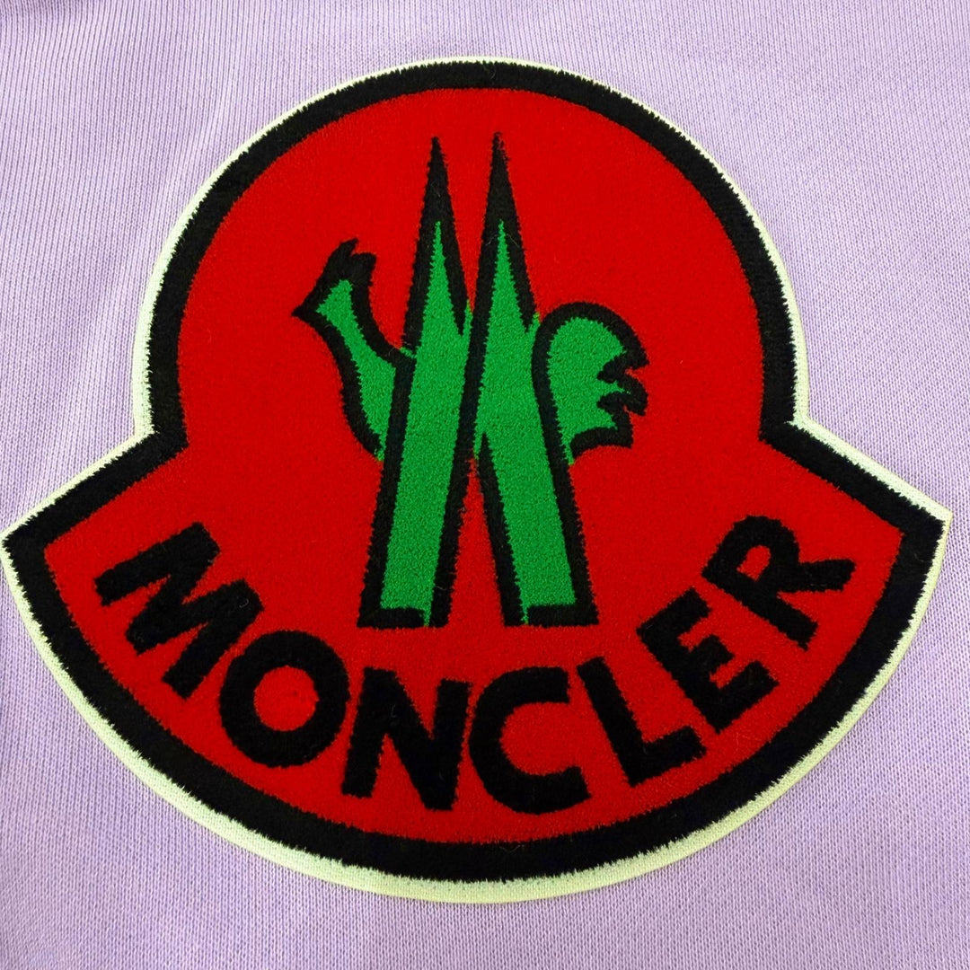極美品▼MONCLER GENIUS 2 モンクレール ジーニアス 2 1952 H10928G00018 デカロゴワッペン プルオーバー スウェット パープル M 正規品