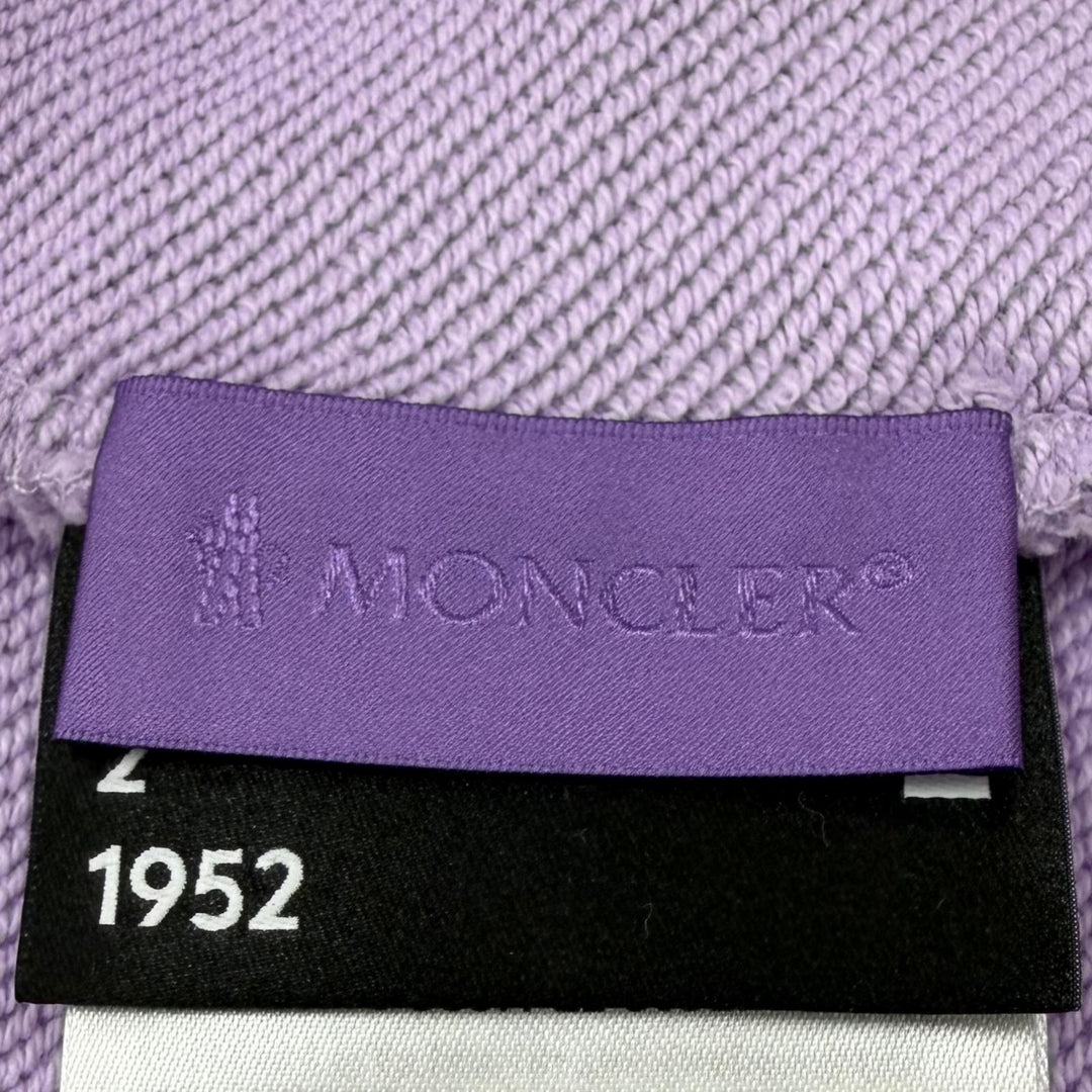 極美品▼MONCLER GENIUS 2 モンクレール ジーニアス 2 1952 H10928G00018 デカロゴワッペン プルオーバー スウェット パープル M 正規品
