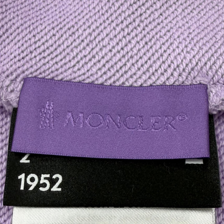 極美品▼MONCLER GENIUS 2 モンクレール ジーニアス 2 1952 H10928G00018 デカロゴワッペン プルオーバー スウェット パープル M 正規品