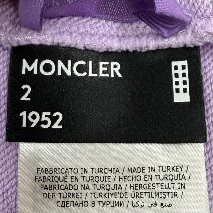 極美品▼MONCLER GENIUS 2 モンクレール ジーニアス 2 1952 H10928G00018 デカロゴワッペン プルオーバー スウェット パープル M 正規品