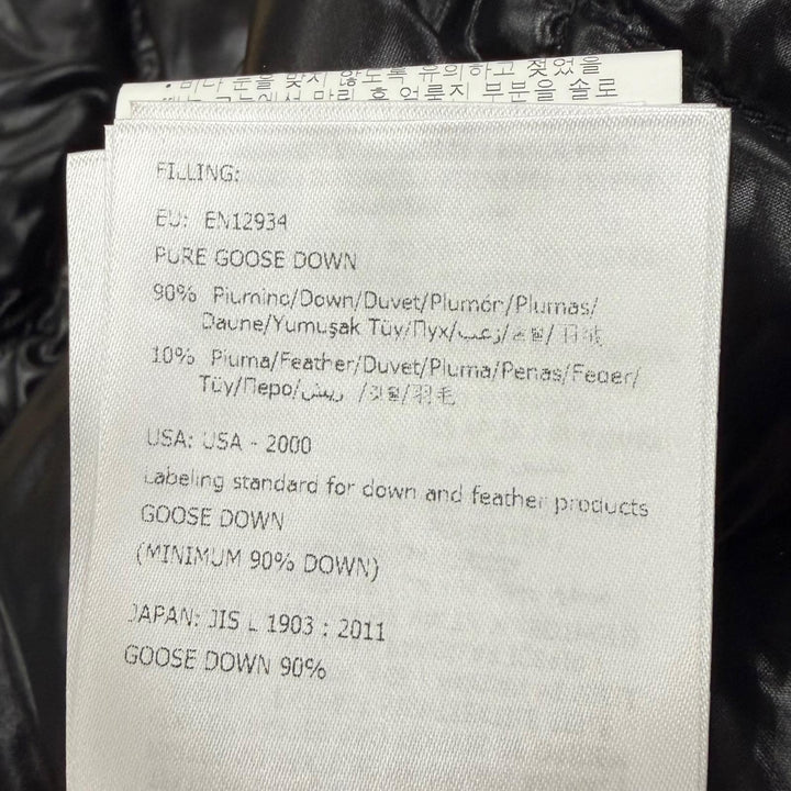 極美品▼モンクレールジーニアス 7 フラグメント ヒロシフジワラ D209U4031485 SVEN コーデュロイ レザー 切替 ダウンジャケット 3 黒