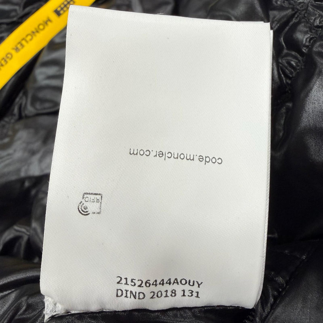 極美品▼モンクレールジーニアス 7 フラグメント ヒロシフジワラ D209U4031485 SVEN コーデュロイ レザー 切替 ダウンジャケット 3 黒