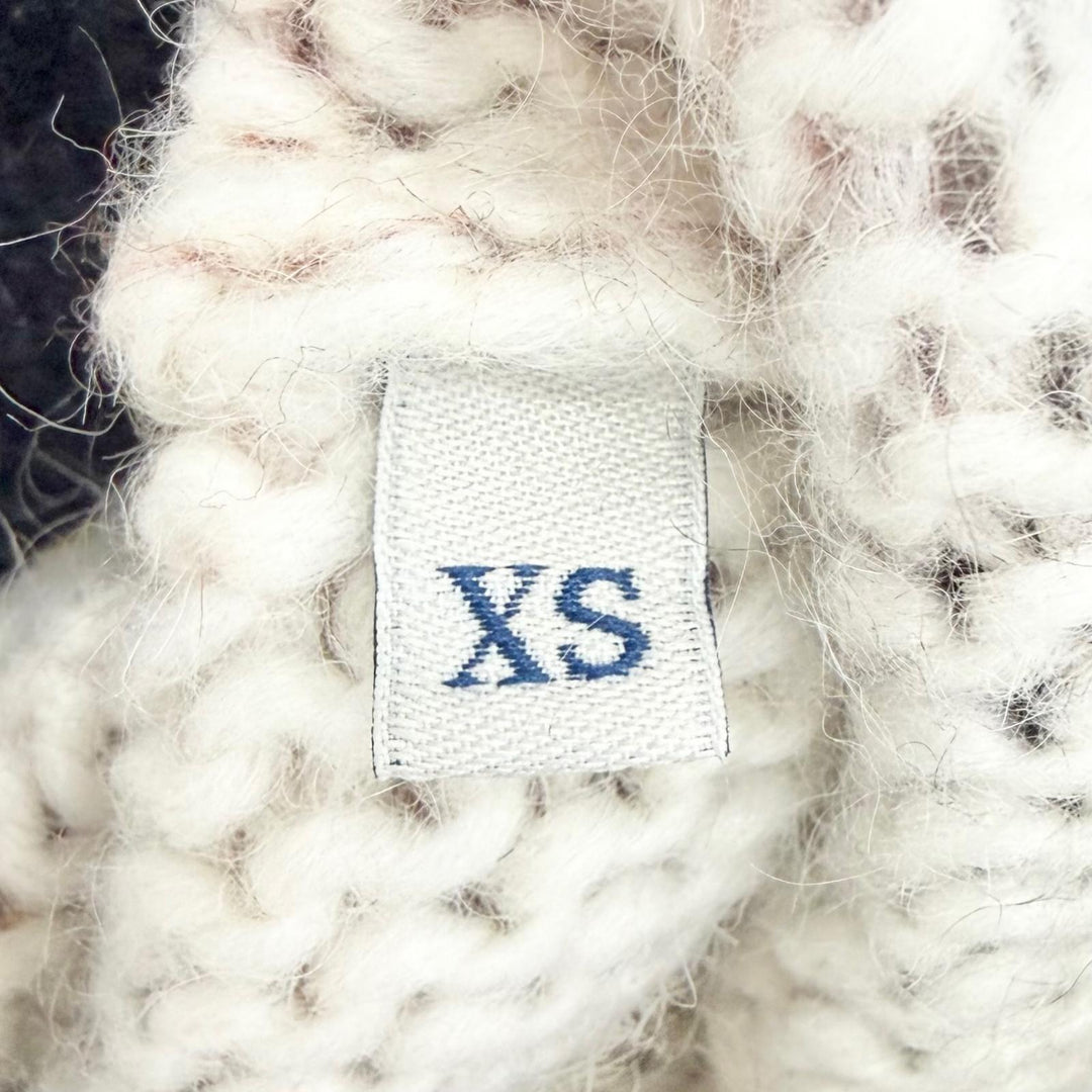 極美品△MONCLER モンクレール 22-23AW H20939C00017 アルパカ ウール チェック柄 ロゴワッペン 長袖 ニット セーター XS 伊製 正規品