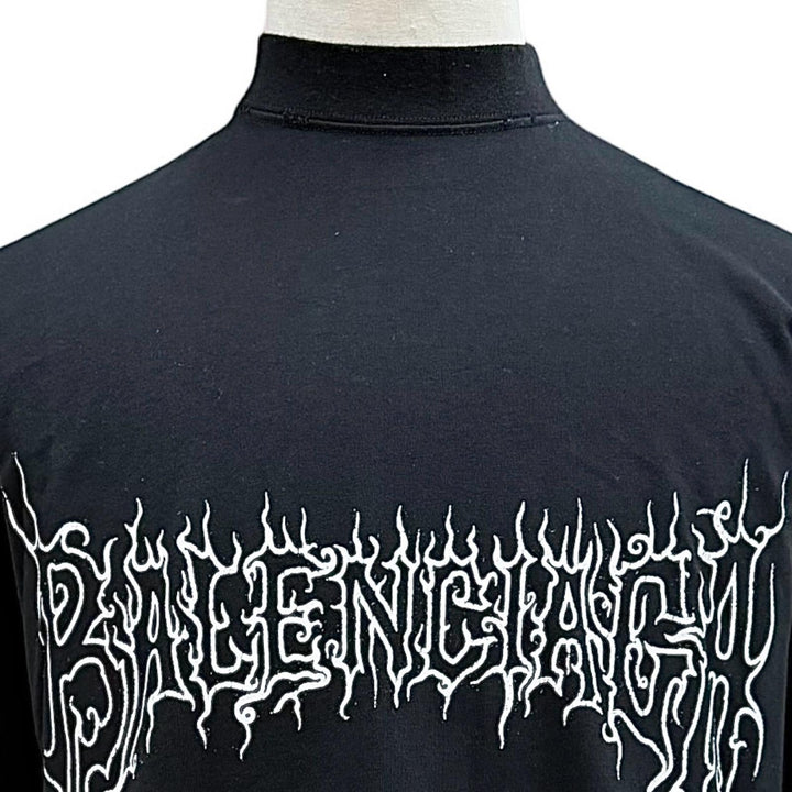 極美品▼BALENCIAGA バレンシアガ 2023年製 739028 Darkwave Tee ロゴプリント ダメージ加工 ショートスリーブ 半袖Ｔシャツ 1 正規品