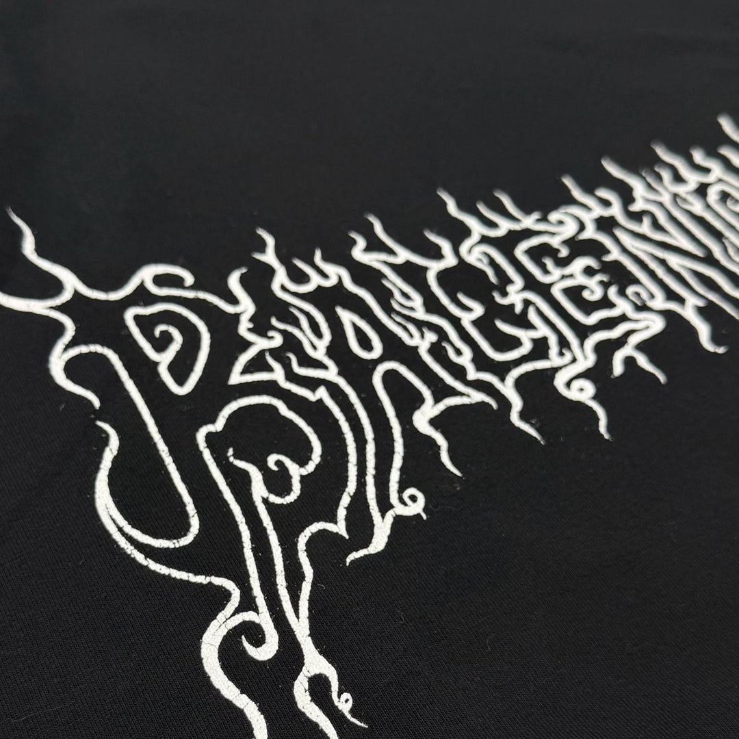 極美品▼BALENCIAGA バレンシアガ 2023年製 739028 Darkwave Tee ロゴプリント ダメージ加工 ショートスリーブ 半袖Ｔシャツ 1 正規品
