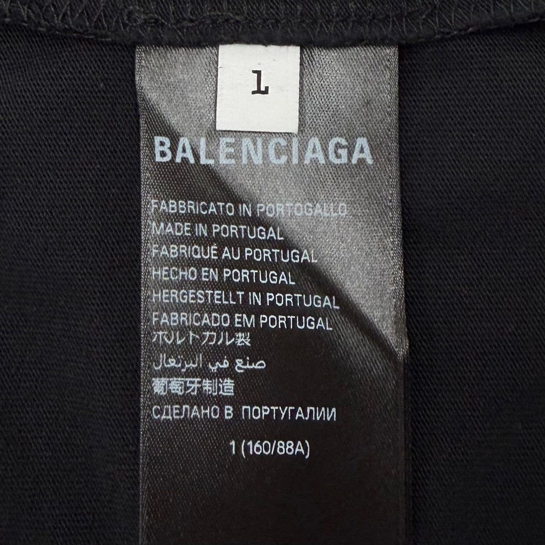 極美品▼BALENCIAGA バレンシアガ 2023年製 739028 Darkwave Tee ロゴプリント ダメージ加工 ショートスリーブ 半袖Ｔシャツ 1 正規品