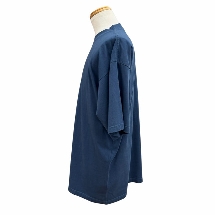 極美品▼BALENCIAGA バレンシアガ 2024年製 764235 LAUREL CLASSIC MEDIUM FIT T-SHIRT ロゴ刺繍 ダメージ加工 半袖Ｔシャツ M 正規品