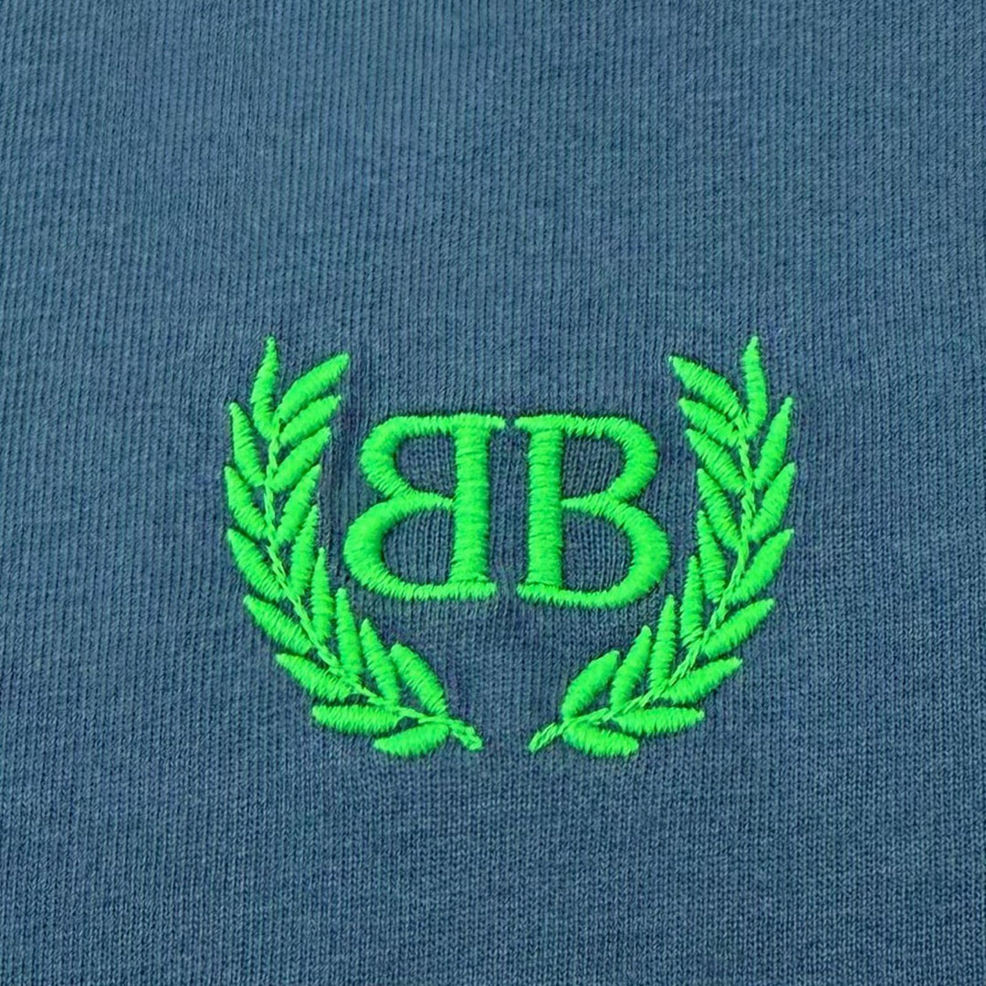 極美品▼BALENCIAGA バレンシアガ 2024年製 764235 LAUREL CLASSIC MEDIUM FIT T-SHIRT ロゴ刺繍 ダメージ加工 半袖Ｔシャツ M 正規品