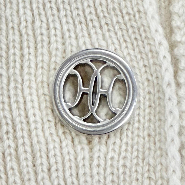未使用△HERMES エルメス 26SS H6E2535D1 カシミヤ100% Hリフト 半袖 ニット ドレス ワンピース アイボリー 34 伊製 正規品 ガーメント付