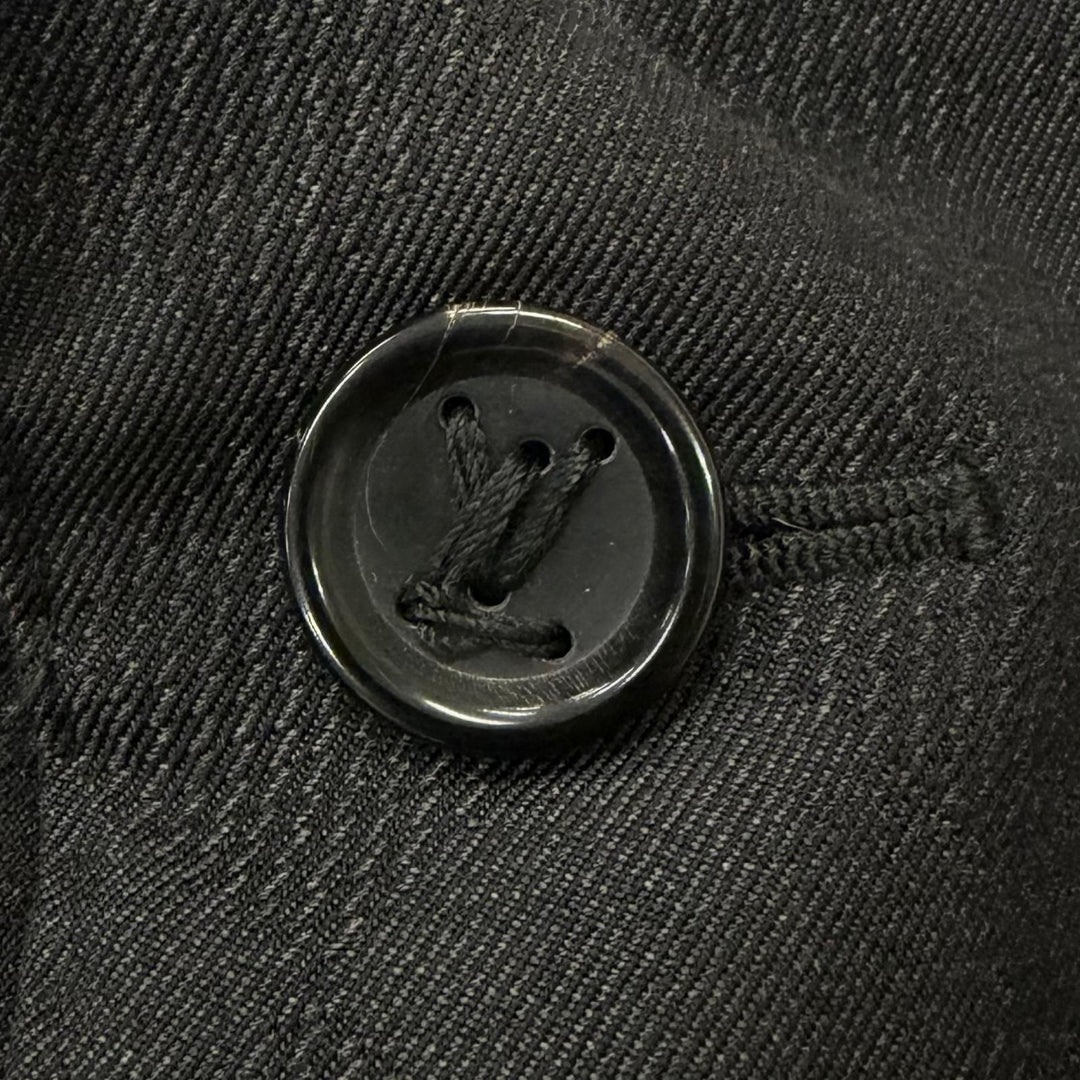 美品□LOUIS VUITTON ルイヴィトン 22AW PONT NEUF FIT ダミエ シングル テーラードジャケット グレー 52 イタリア製 正規品 メンズ