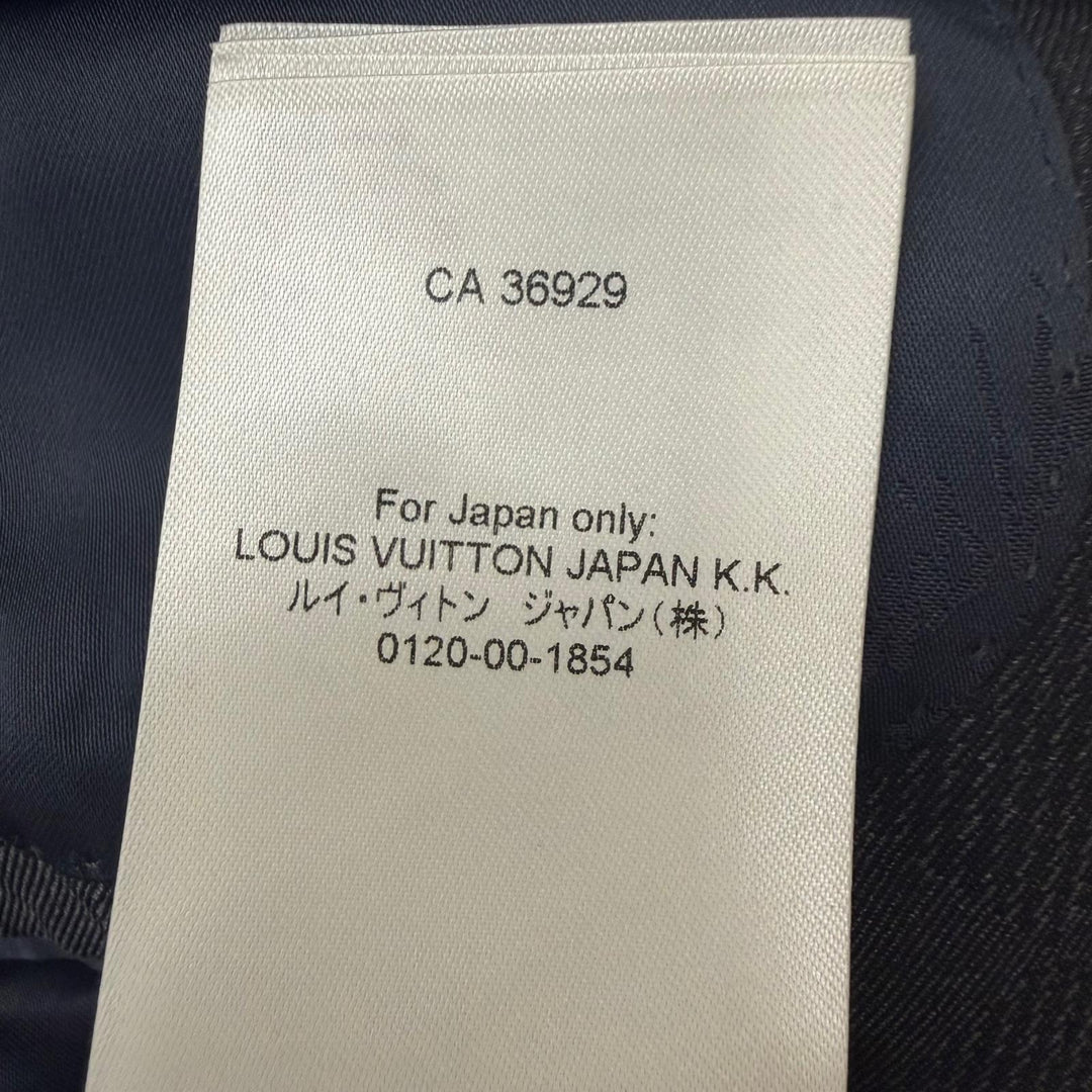 美品□LOUIS VUITTON ルイヴィトン 22AW PONT NEUF FIT ダミエ シングル テーラードジャケット グレー 52 イタリア製 正規品 メンズ
