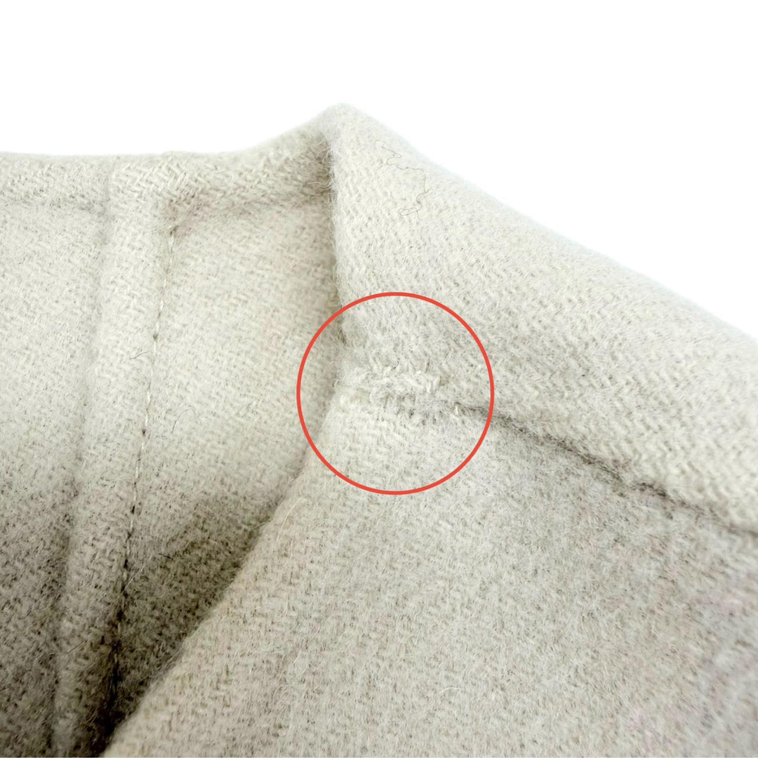 美品☆S MaxMara DESIGN FOR EASY LIVING エス マックスマーラ 90160179 ウール100％ ベルト付 ノーカラーコート ベージュ 40 正規品