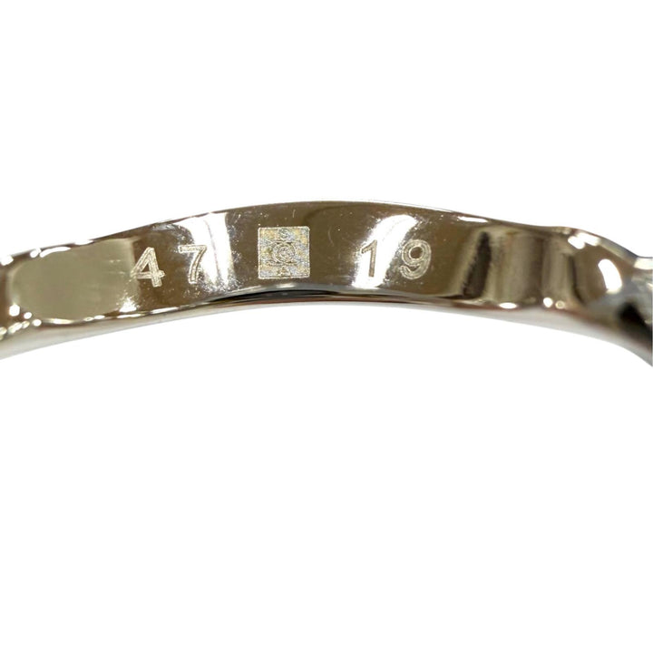 美品▼Cartier カルティエ トリニティ オーバル ロゴ金具 メガネ 眼鏡 アイウェア シルバー ブラック 47□19 130 度入 フランス製 メンズ