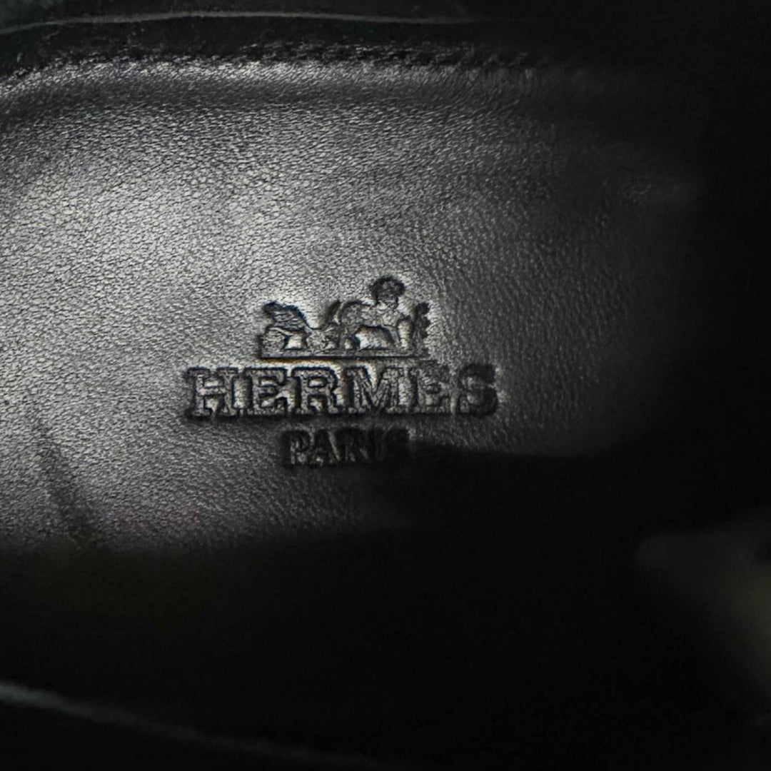 未使用品□HERMES エルメス エクスプレス レースアップ ハイカットスニーカー チャコールグレー 41.5 イタリア製 メンズ 箱・保存袋付き