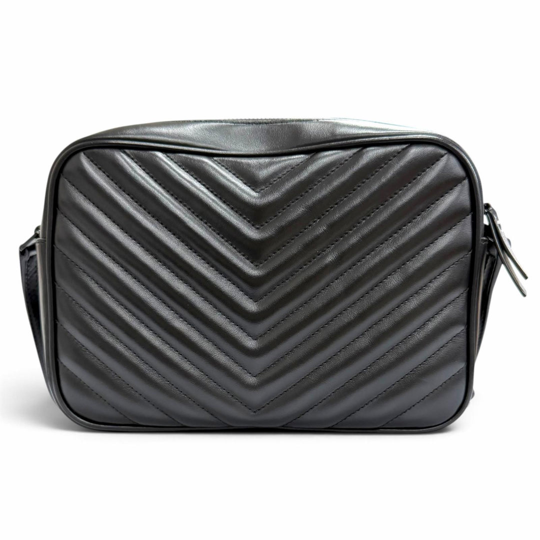 極美品△SAINT LAURENT PARIS サンローランパリ 612544 ルー カメラバッグ ロゴ タッセルチャーム キルティング レザー ショルダーバッグ