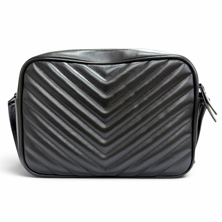 極美品△SAINT LAURENT PARIS サンローランパリ 612544 ルー カメラバッグ ロゴ タッセルチャーム キルティング レザー ショルダーバッグ